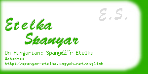 etelka spanyar business card